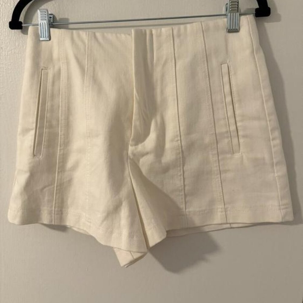 Zara Cream Jean Shorts